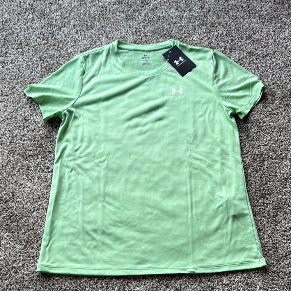 NWT Under Armour Light Green Performance Tee